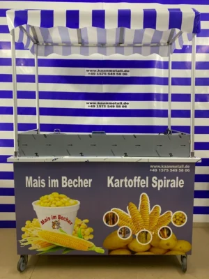 Mais im Becher und Spiralkartoffel Wagen 60x130