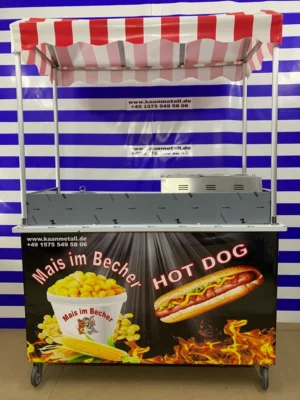 Mais im Becher und Hot Dog Wagen 60x130
