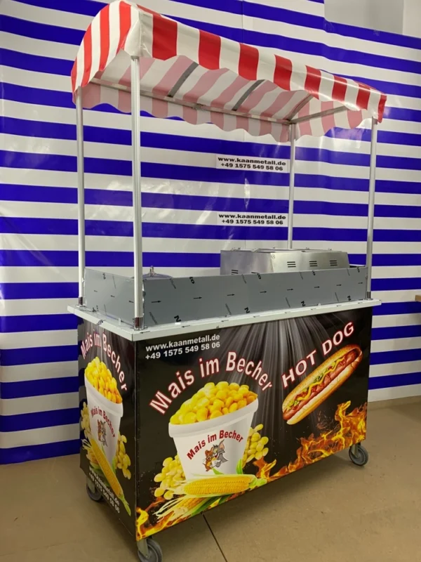 Mais im Becher und Hot Dog Wagen 60x130 – Bild 2