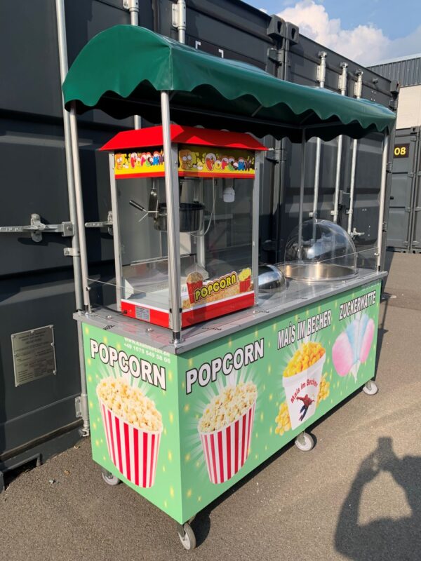 Popcorn Mais im Becher und Zuckerwette Wagen – Bild 3