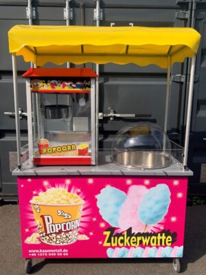 Popcorn und Zuckerwatte Wagen